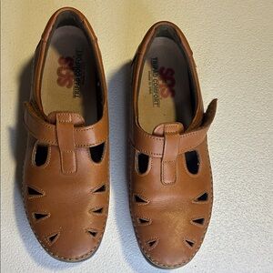 SAS Women's Tan Leather Mary Jane Comfort Shoes